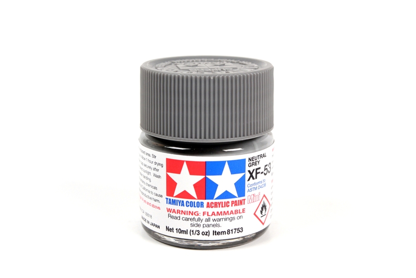Tamiya Acrylic Paint Mini XF-53 Neutral Grey 10ml TAM81753
