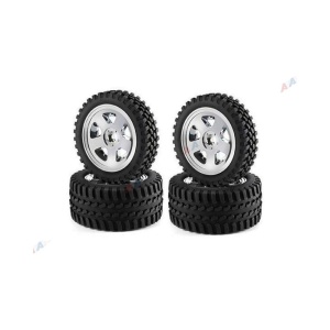 Carson 1:10 Terreinbanden Chroom  4 stuks     C900028