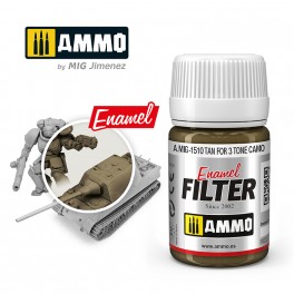 Ammo Mig Enamel Filter Tan for 3 Tone Camo 35ml MIG1510
