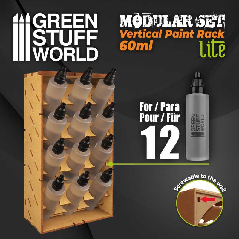 Green Stuff Vertical Paint Rack 60ml Lite GSW11596