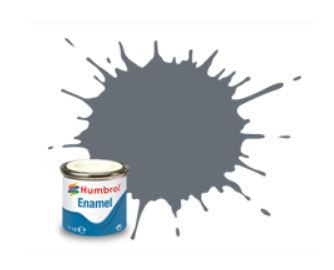 Humbrol Enamel Paint #5 Dark AD Grey Gloss 14ml HAA0059
