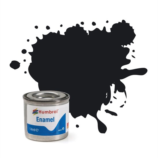 Humbrol Enamel Paint #21 Black Gloss 14ml HAA0237