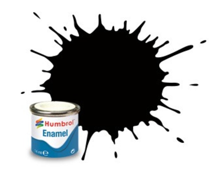 Humbrol Enamel Paint #33 Black Matt 14ml HAA0360