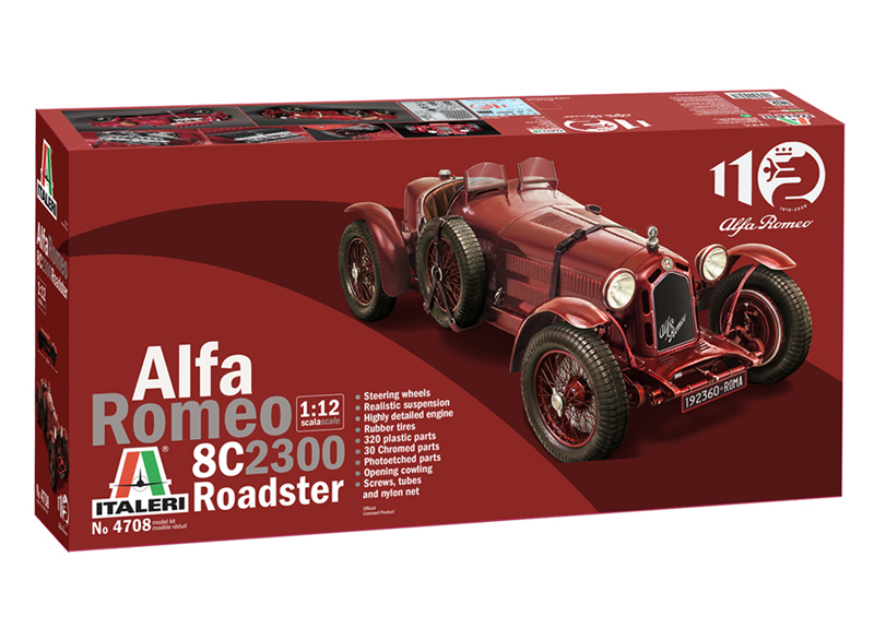 Italeri 1:12 Alfa Romeo 8C 2300 Roadster IT4708