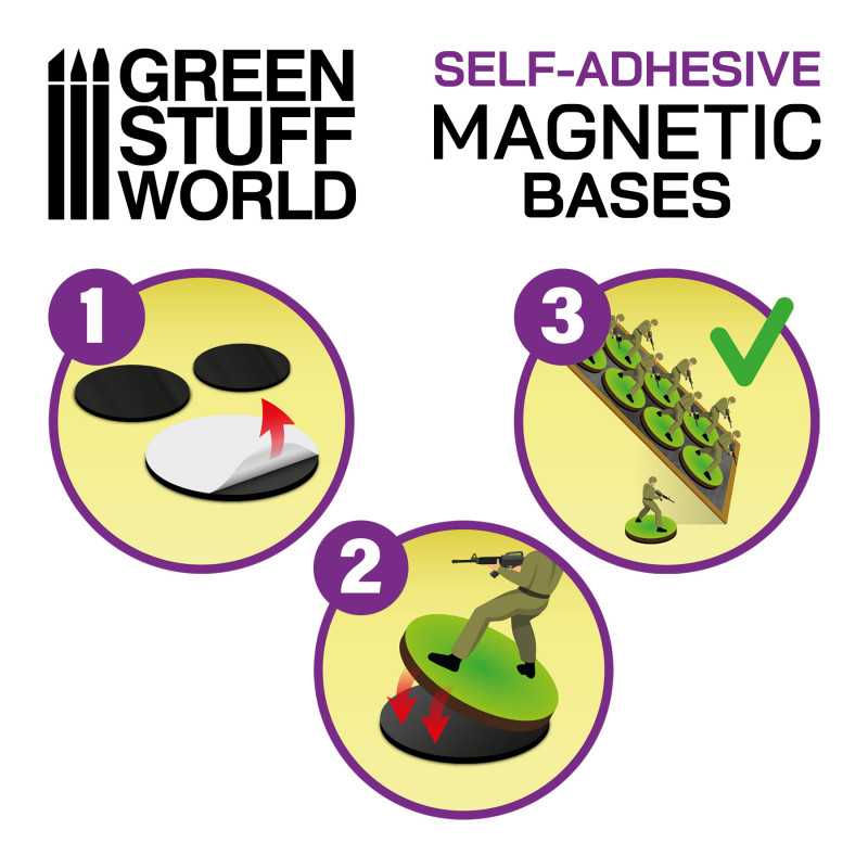 Green Stuff Self-Adhesive Magnetic Base Square 40x40mm GSW10850 - Afbeelding 2