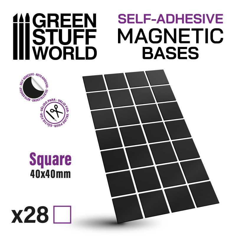 Green Stuff Self-Adhesive Magnetic Base Square 40x40mm GSW10850