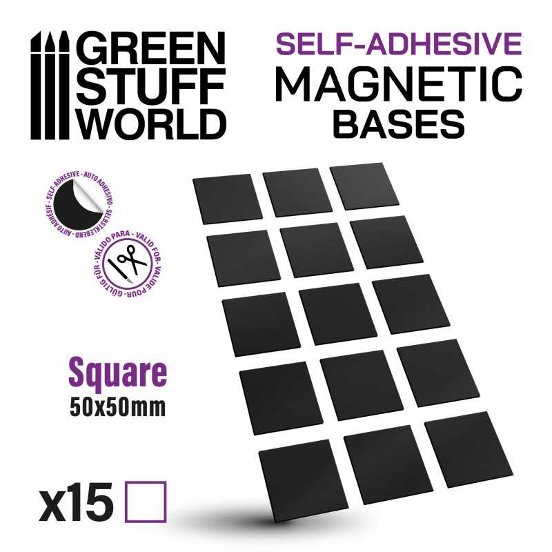 Green Stuff Self-Adhesive Magnetic Base Square 50x50mm GSW10851