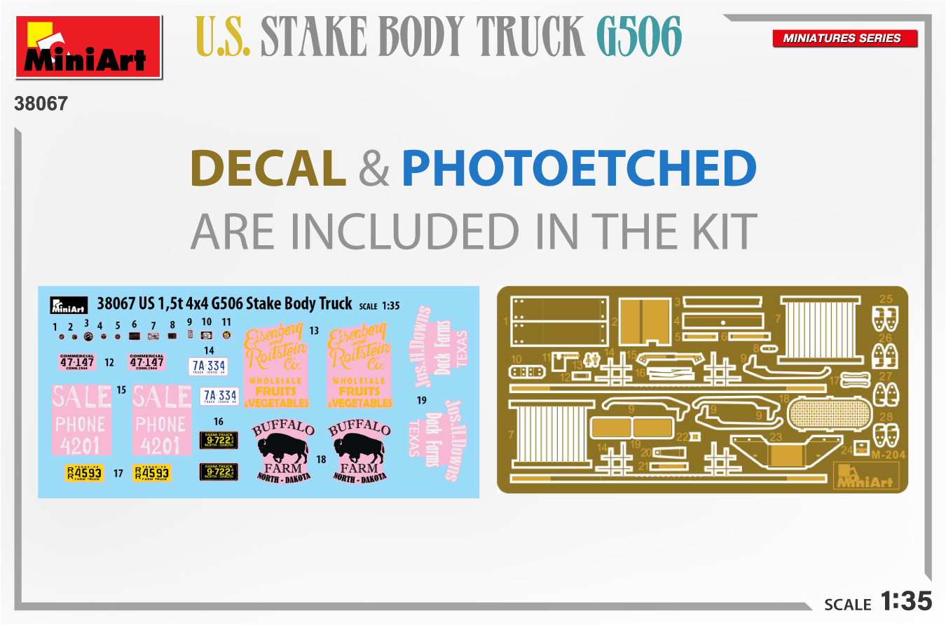 MiniArt 1:35 U.S. Stake Body Truck G506 MA38067 - Afbeelding 7