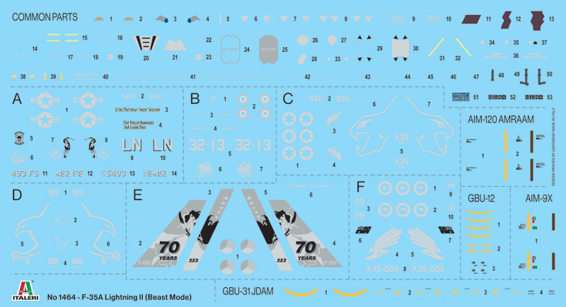 Italeri 1:72 F-35A Lightning II CTOL Version ( Beast Mode ) IT1464 - Afbeelding 6