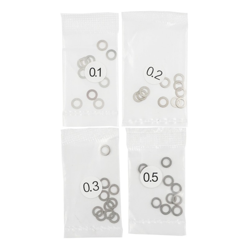 Yeah Racing 3x5mm Stainless Steel Spacer Set 0.1/0.2/0.3/0.5mm YA-0644 - Afbeelding 2