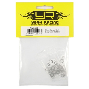 Yeah Racing 4x6mm Stainless Steel Spacer Set 0.1/0.2/0.3mm YA-0645