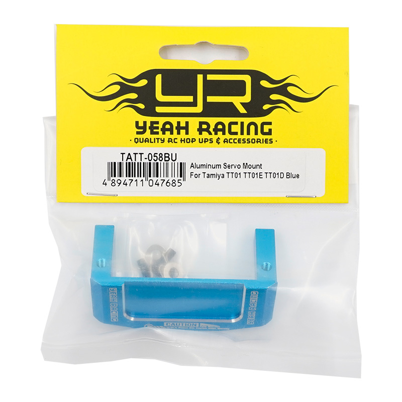 Yeah Racing Alu. Servo Mount for Tamiya TT01/TT01E/TT01D TATT-058BU