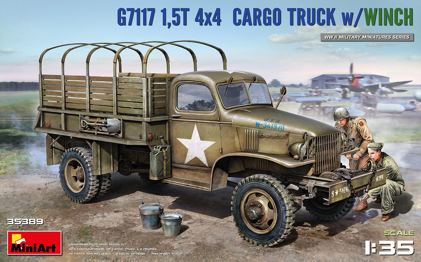 MiniArt 1:35 G7117 1,5t 4x4 Cargo Truck Whit Winch MA35389