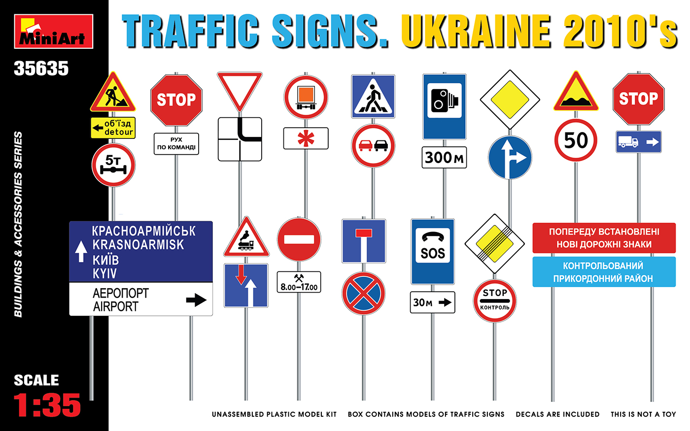 MiniArt 1:35 Traffic Signs . Ukraine MA35635