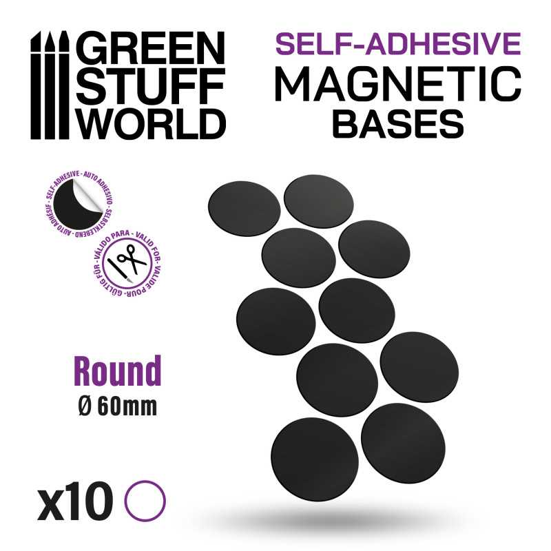 Green Stuff Self-Adhesive Magnetic Base Round 60mm ( 10 ) GSW10867
