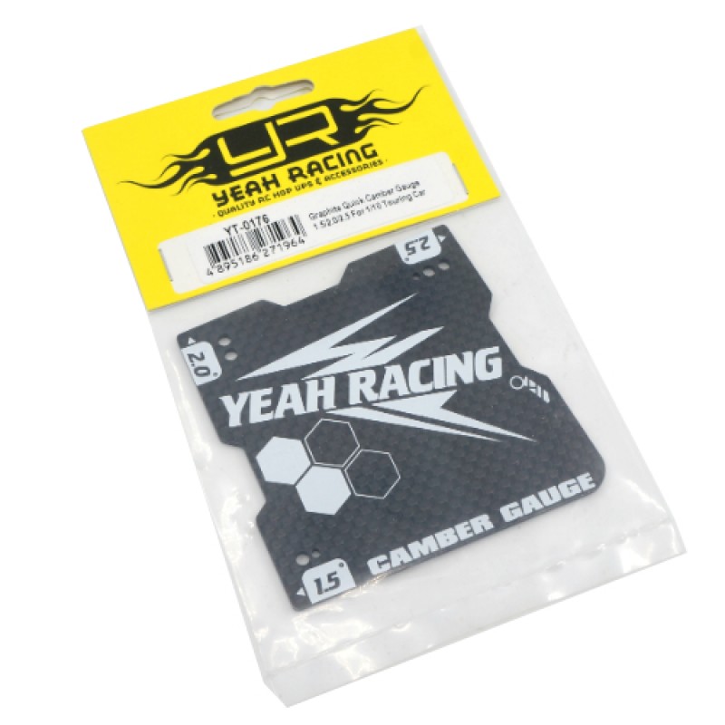 Yeah Racing Graphite Quick Camber Gauge 1.5/2.0/2.for 1:10 Touring Car M Chassis YT-0176