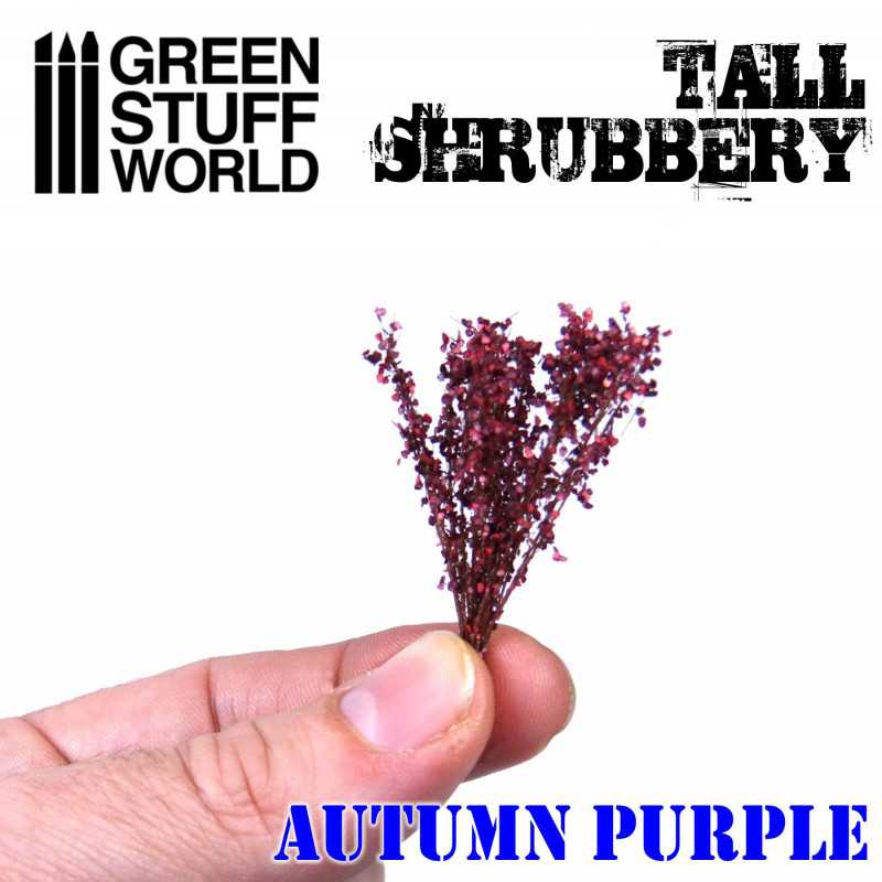 Green Stuff Tall Shrubbery Autumn PURPLE GSW9932 - Afbeelding 2
