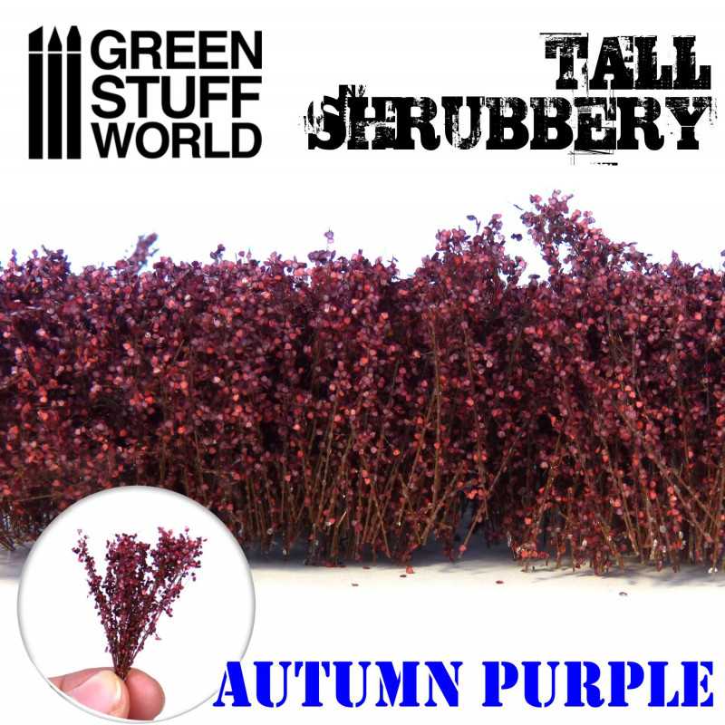 Green Stuff Tall Shrubbery Autumn PURPLE GSW9932