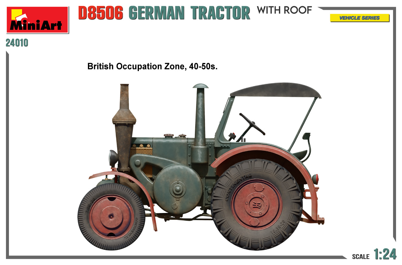 MiniArt 1:24 German Tractor D8506 Whit Roof MA24010 - Afbeelding 4