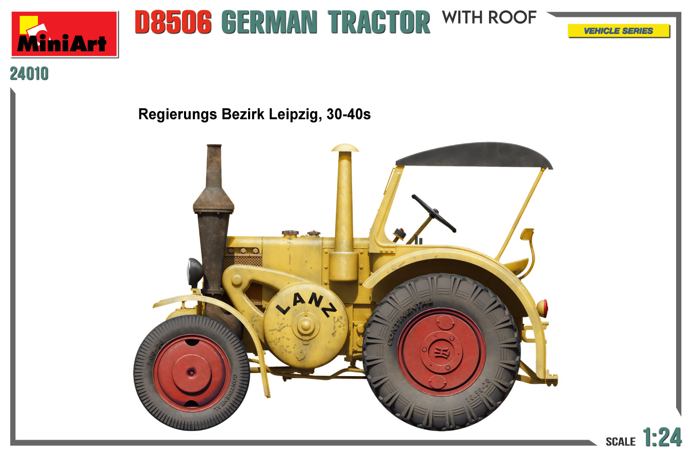 MiniArt 1:24 German Tractor D8506 Whit Roof MA24010 - Afbeelding 3