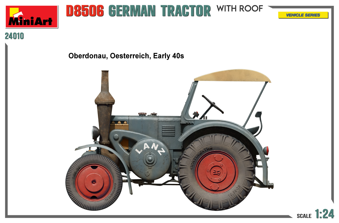 MiniArt 1:24 German Tractor D8506 Whit Roof MA24010 - Afbeelding 2
