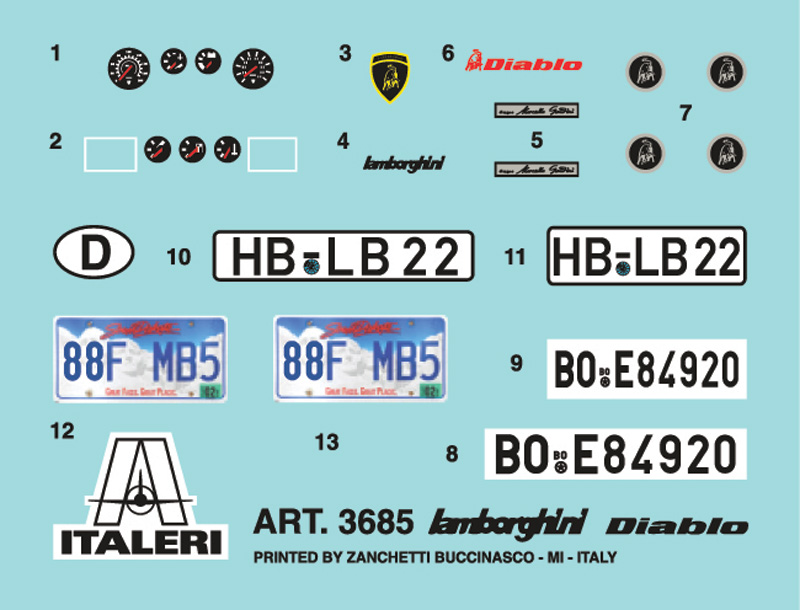 Italeri 1:24 Lamborghini Diablo IT3685 - Afbeelding 7