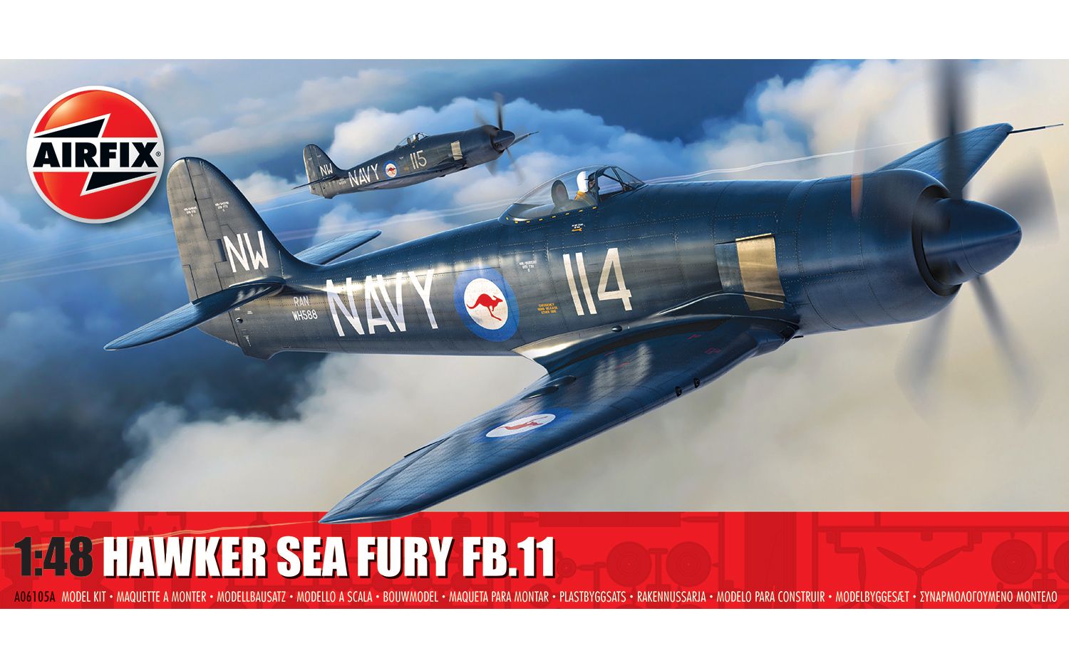 Airfix 1:48 Hawker Sea Fury FB.11 AF06105A