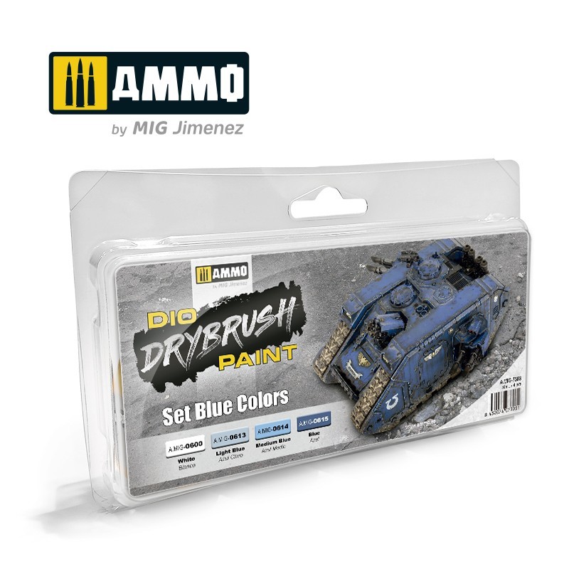 Ammo Mig Drybrush Set Blue Colors MIG7303