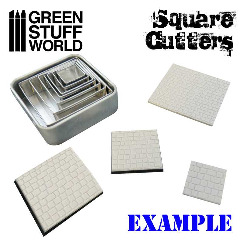 Green Stuff Squared Cutters for Bases GSW2018 - Afbeelding 2