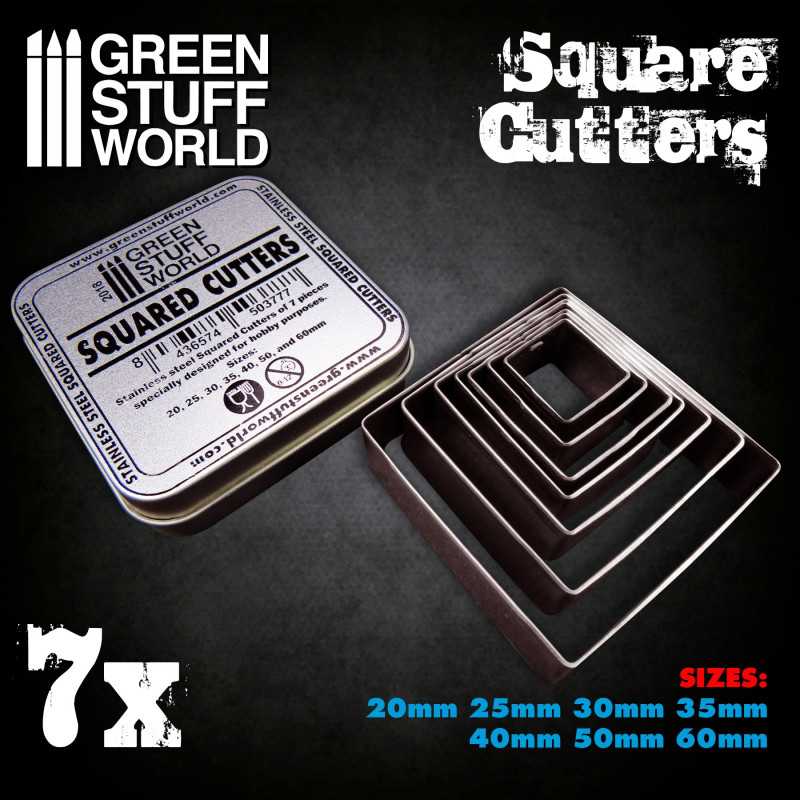 Green Stuff Squared Cutters for Bases GSW2018