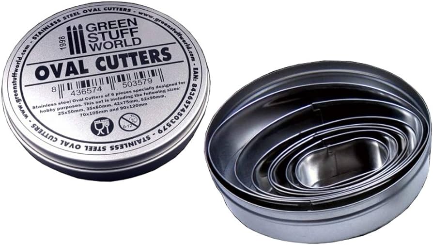 Green Stuff Oval Cutters for Bases GSW1998