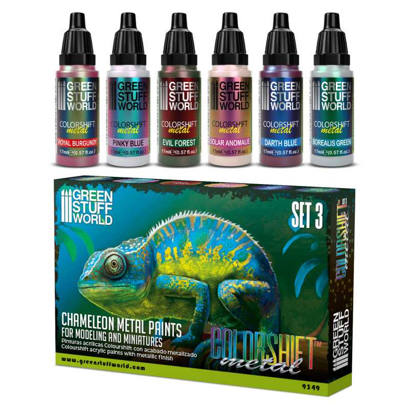 Green Stuff Chameleon Acrylic Paint Set 3 GSW9349