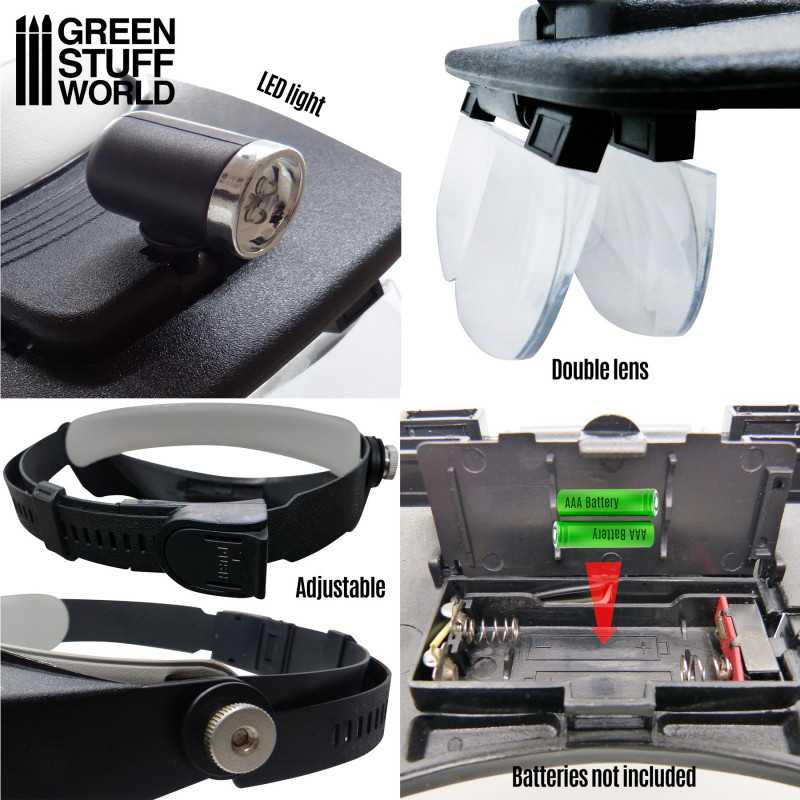 Green Stuff Magnifying Glasses whit Light GSW2385 - Afbeelding 2