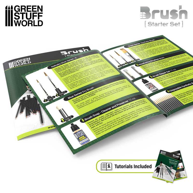Green Stuff Starter Brush Set GSW11644 - Afbeelding 2