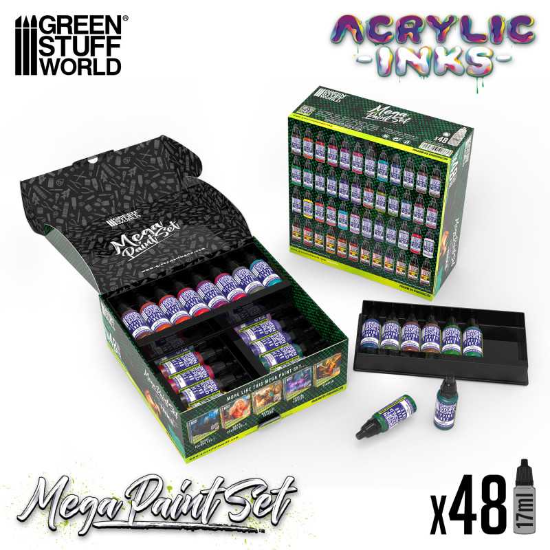 Green Stuff Acrylic Inks Mega Paint Set GSW12263 - Afbeelding 2