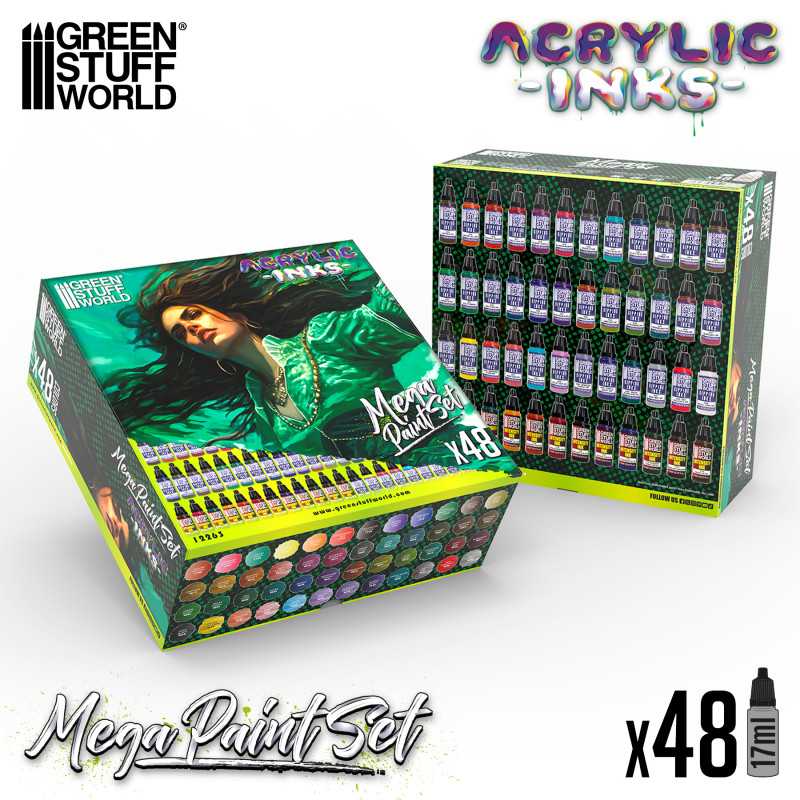 Green Stuff Acrylic Inks Mega Paint Set GSW12263