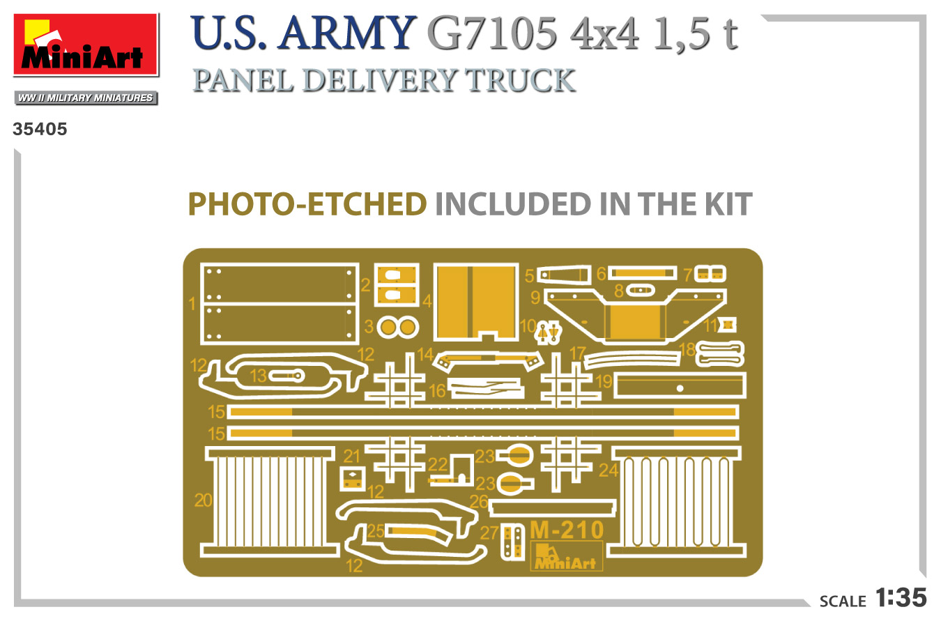 MiniArt 1:35 U.S. Army G7105 4x4 1,5 t Panel Van MA35405 - Afbeelding 7