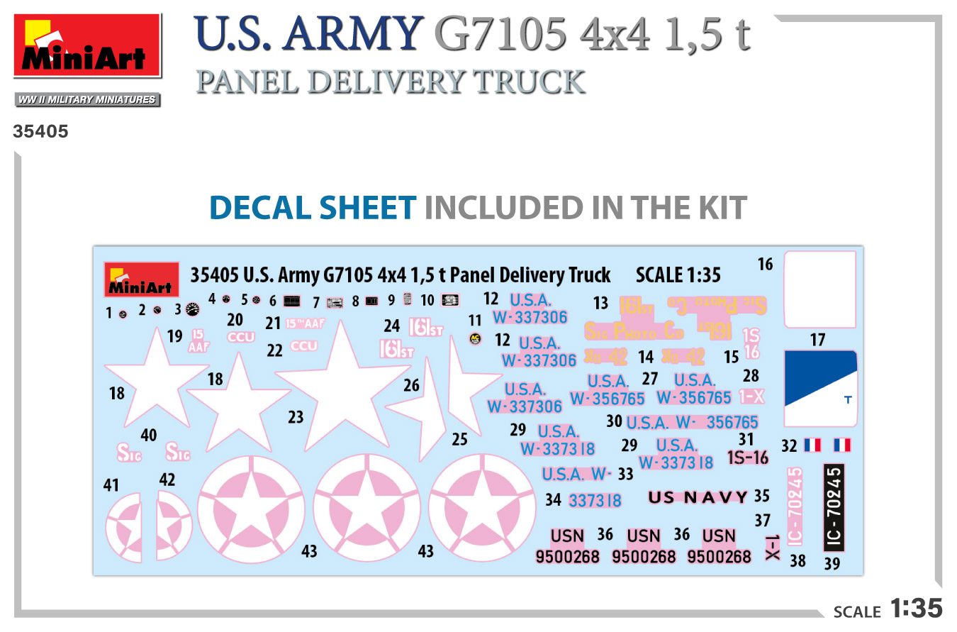 MiniArt 1:35 U.S. Army G7105 4x4 1,5 t Panel Van MA35405 - Afbeelding 6