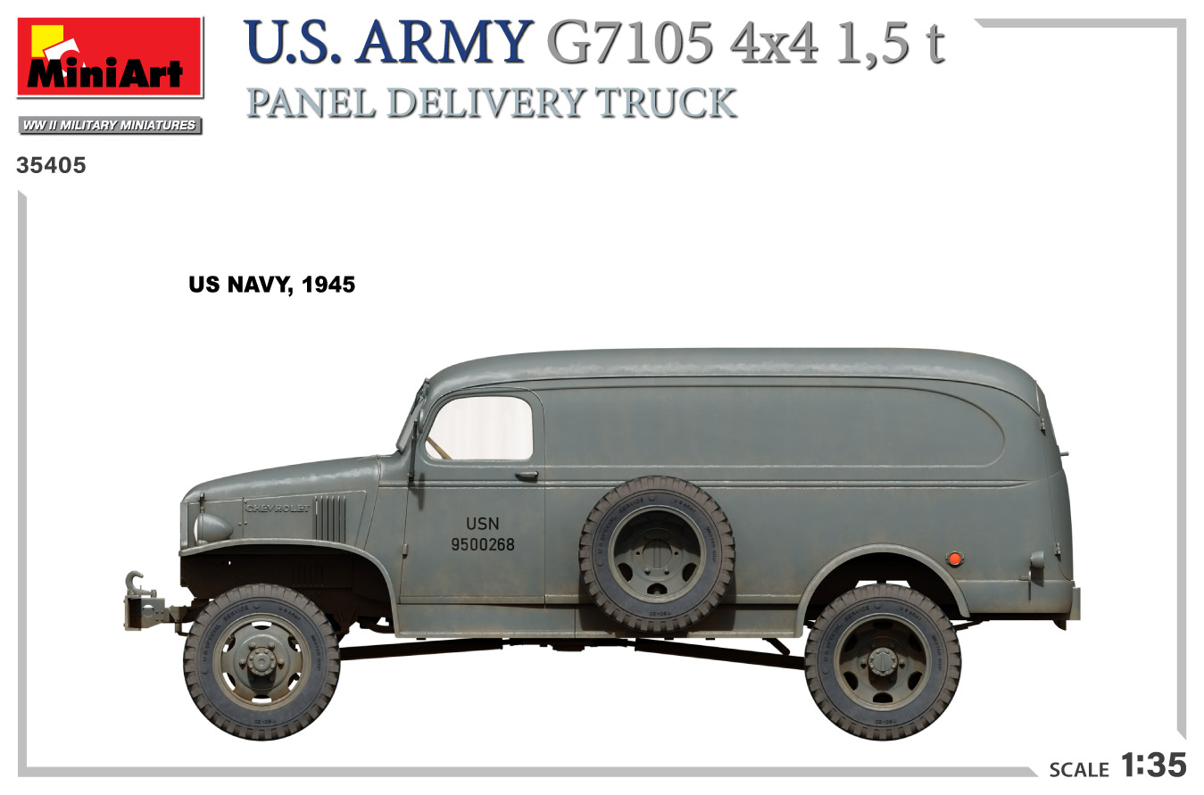 MiniArt 1:35 U.S. Army G7105 4x4 1,5 t Panel Van MA35405 - Afbeelding 4