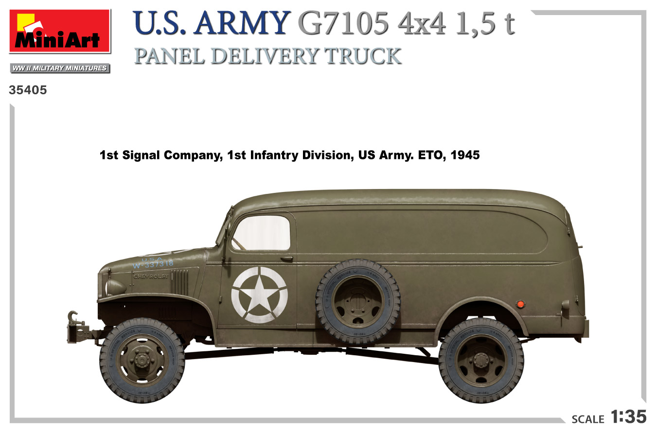MiniArt 1:35 U.S. Army G7105 4x4 1,5 t Panel Van MA35405 - Afbeelding 2