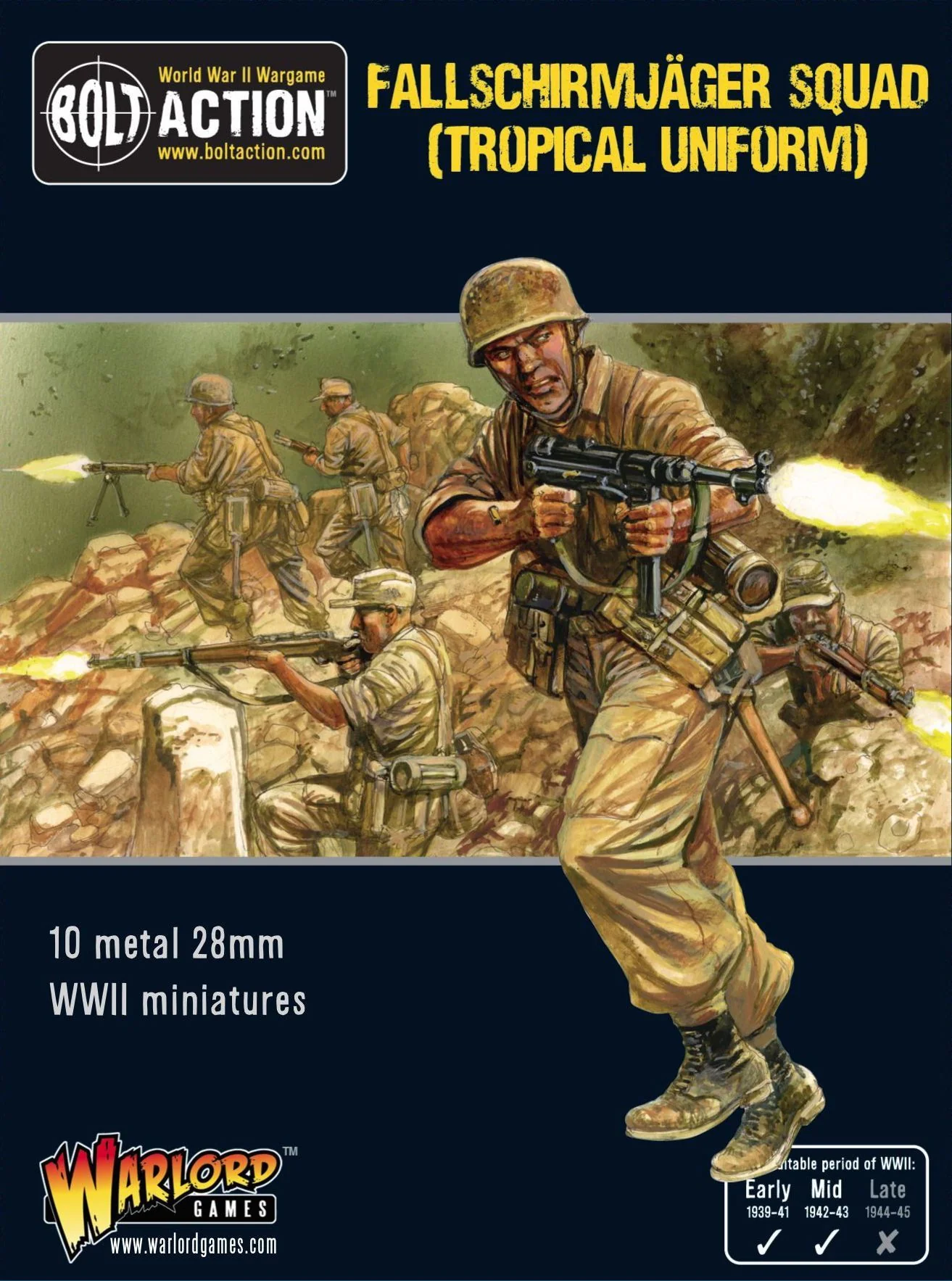 Bolt Action 1:56 Fallschirmjager Squad ( Tropical Uniform ) 402212105