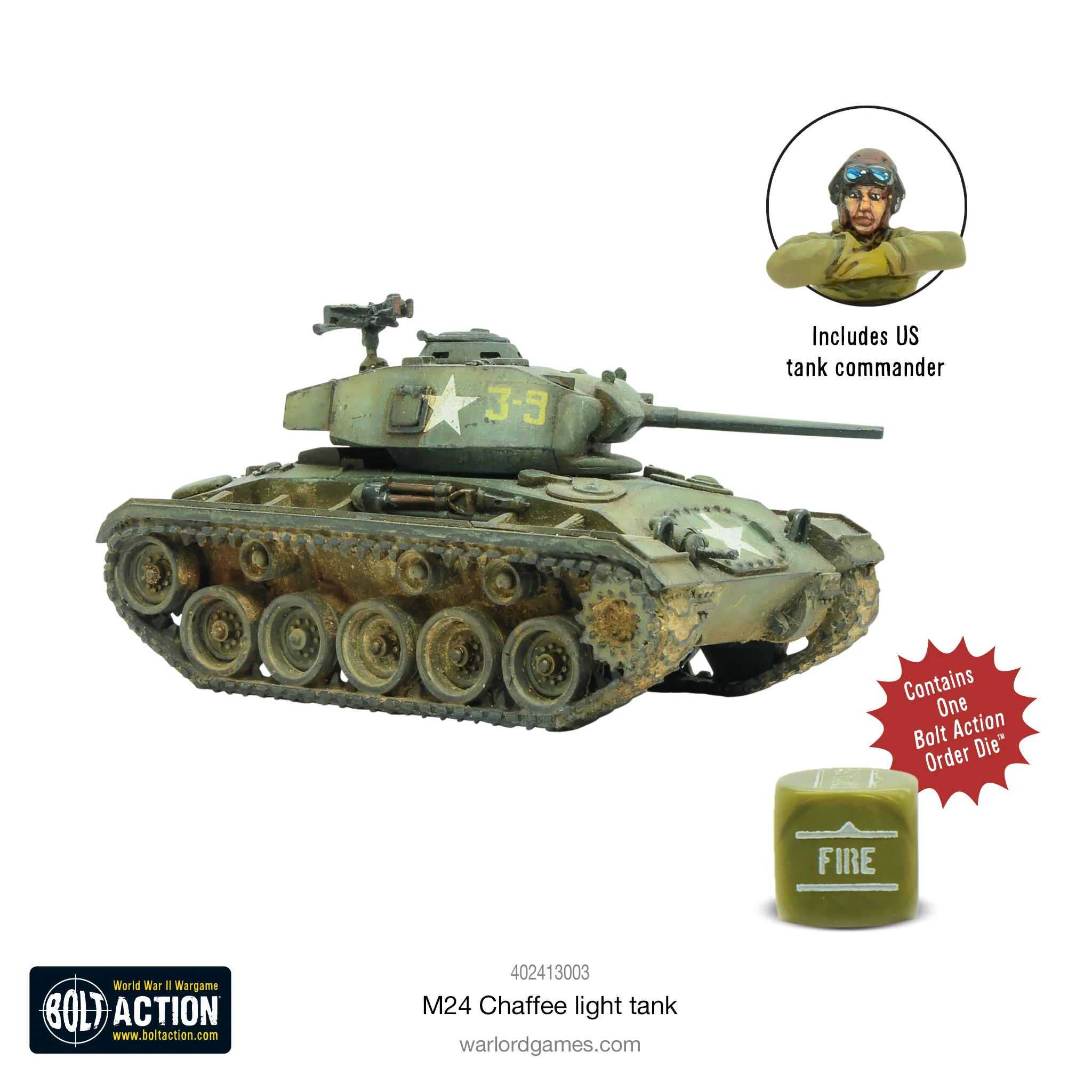 Bolt Action 1:56 M24 Chaffee 402413003 - Afbeelding 2