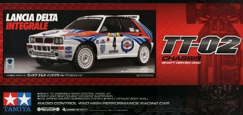 Tamiya 1:10 TT-02 Chassis 4WD Lancia Delta Integrale TAM58570