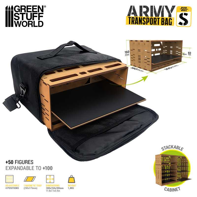 Green Stuff Army Transport Bag Small GSW12125 - Afbeelding 2