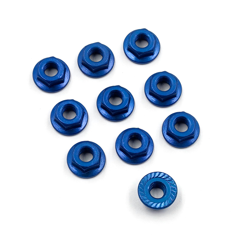 Yeah Racing 4mm Serrated Lock Nut ( 10 ) LN-M4S-DB