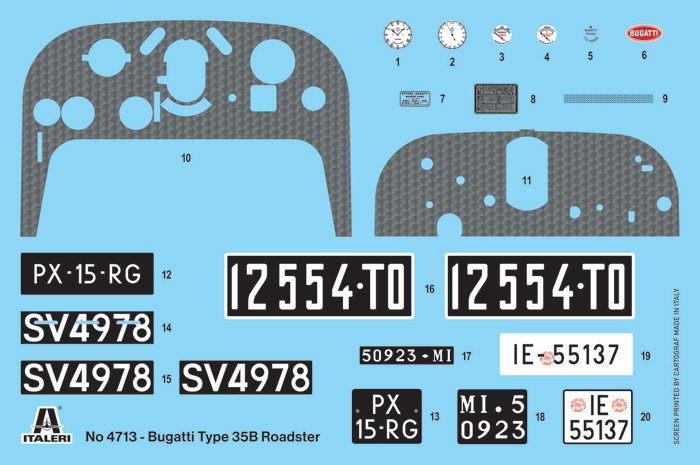 Italeri 1:12 Bugatti Type 35B Roadster IT4713 - Afbeelding 17