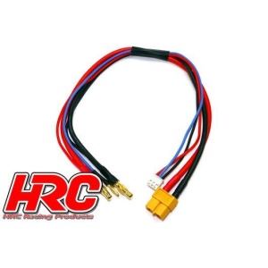 HRC Racing Charging Cable 2S XT60 to 4mm & JST Hard Case Battery     HRC9657