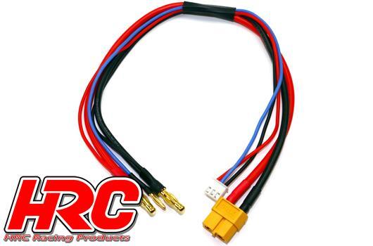 HRC Racing Charging Cable 2S XT60 to 4mm & JST Hard Case Battery HRC9657
