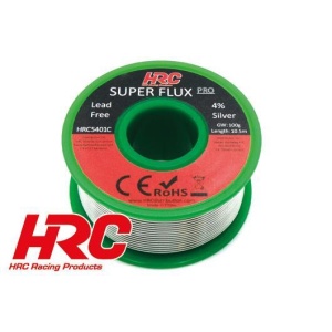 HRC Racing Lead Free Silber Racing Solder Super Flux Pro 4% Silber 10.5m     HRC5401C