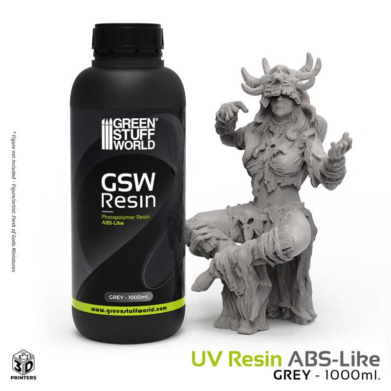 Green Stuff Resin for 3D Printer ABS-Like Grey 1000ml GSW12039